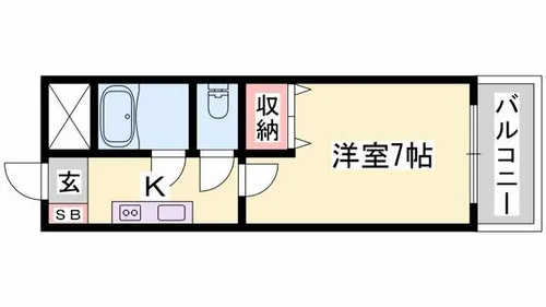 メゾン・ド・姫路野里【204号室】の間取り