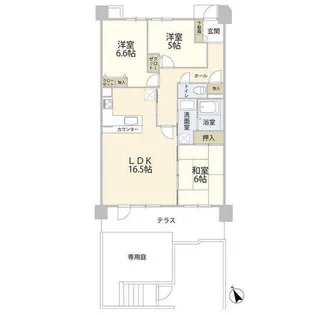 コンセール徳重ヴェール弐番館(0005953)【1階】の間取り