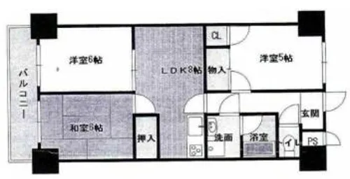 アピア安富【B-314号室】の間取り