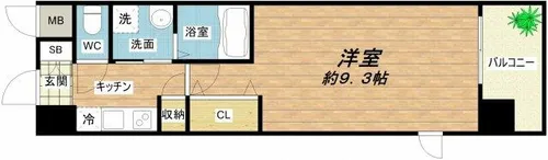 エイペックス上本町【5階】の間取り