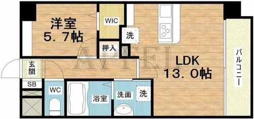 GioiaSole【6階】の間取り