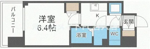 グランカリテ日本橋Ⅱ【15階】の間取り