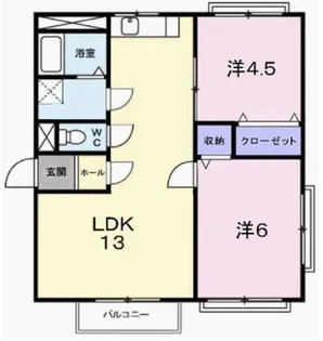ヴェルディール【2階】の間取り