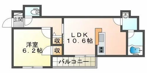 ShaMaisonBonheur陸ノ町【1階】の間取り