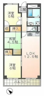 ユニハイム明石【3階】の間取り