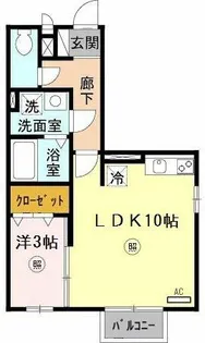 メゾンドモンテノール【2階】の間取り