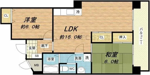 エスポワールあずま【3階】の間取り