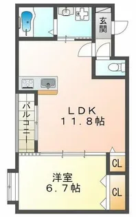 VillaChaton高丸【3階】の間取り