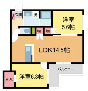 グリーン・ヒルズ南甲子園【2階】の間取り