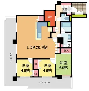 エイヴィスタワー西宮【11階】の間取り