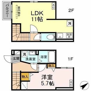 パークサイド柱Ⅱの間取り