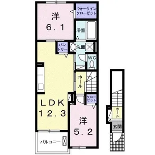 ハイバリースクエア田原【2階】の間取り