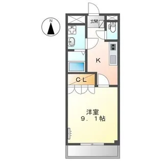 コスモステージ【106号室】の間取り