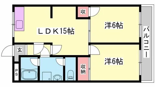 グランコート滝野【3階】の間取り