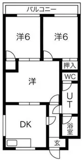 グランコート滝野【3階】の間取り