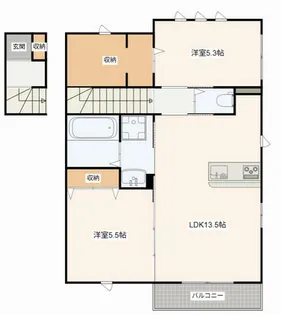 フルーレM【2階】の間取り