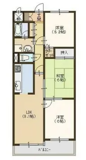 パークサイド・ナガイ【403号室】の間取り