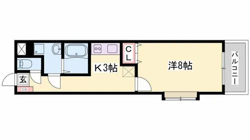 MISTRAL飾磨駅前【505号室】の間取り