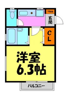 クオリティ宝塚【201号室】の間取り