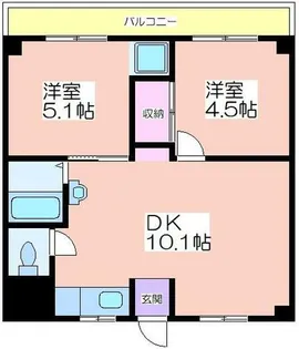 リアライズ玉出【505号室】の間取り