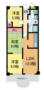 ラヴールイナダI【3階】の間取り