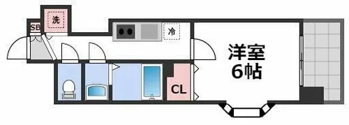 Amabile玉造(アマービレ玉造)【6階】の間取り