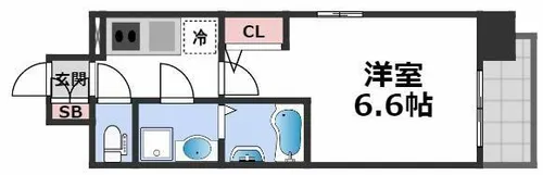 エスリード大阪城南グランデュクス【10階】の間取り