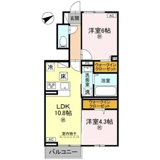 グランフェリーチェ【1階】の間取り