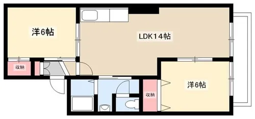 パレスノーヴァ【202号室】の間取り