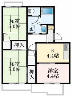 大阪府大阪狭山市半田6丁目【アパート】の間取り