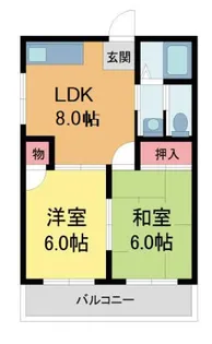 グリーンハイツ【102号室】の間取り