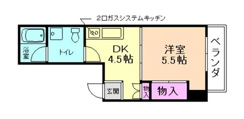レイドール箕面【6階】の間取り