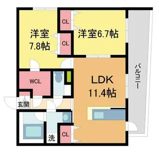 アイテラス甲南【202号室】の間取り