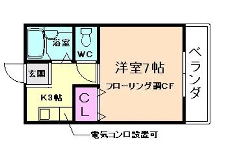 シャルマンリバー【1階】の間取り