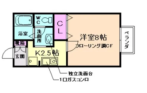 ヴェルドミール【1階】の間取り