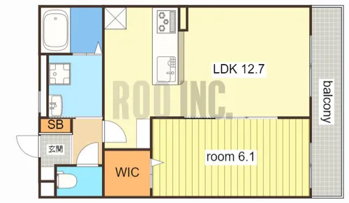シエスタ別館South【201号室】の間取り