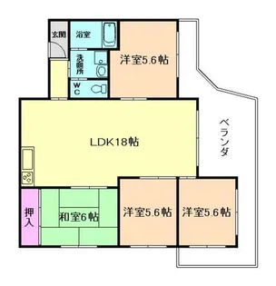 メゾンドゥアテリア【4階】の間取り