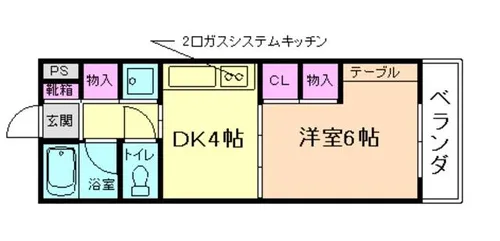 レイドール箕面【3階】の間取り