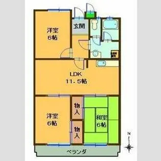 第2橋本マンション【4階】の間取り