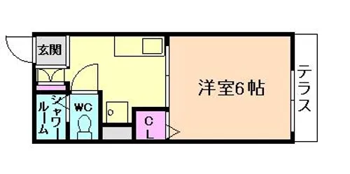 フローラ箕面【1階】の間取り