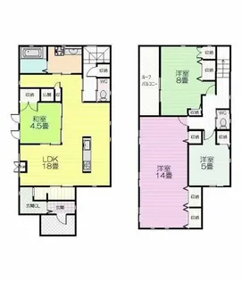 愛知県豊橋市大岩町字南町裏【一戸建】の間取り