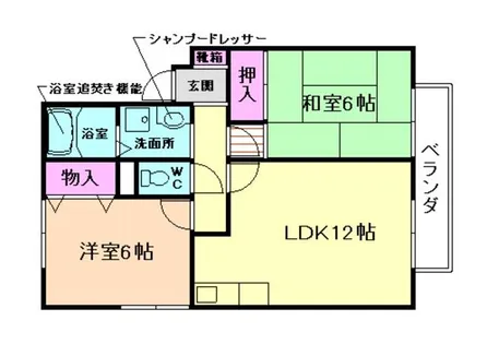 クレール花屋敷【101号室】の間取り