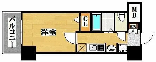 福岡県福岡市博多区堅粕1丁目【マンション】の間取り