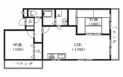 ルミエール泉【303号室】の間取り