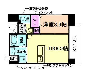 ONLY ONE池田(オンリーワン池田)【701号室】の間取り