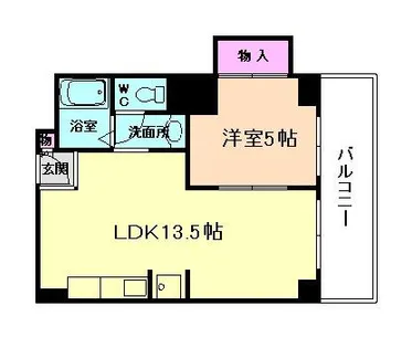高木マンション【5階】の間取り