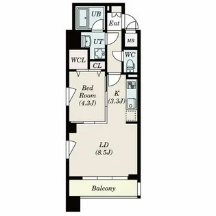 ポルタニグラ千種【3階】の間取り