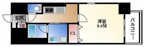 リ ブラン東別院【12階】の間取り