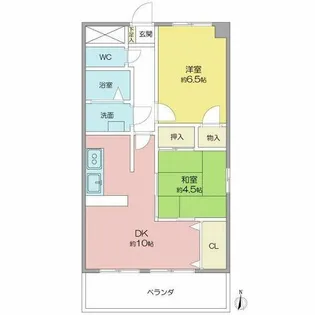 マーブルアサイ【5階】の間取り