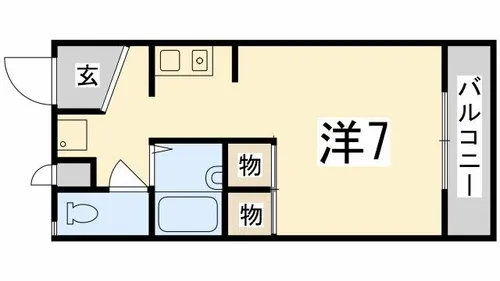 リバーハイツ【308号室】の間取り